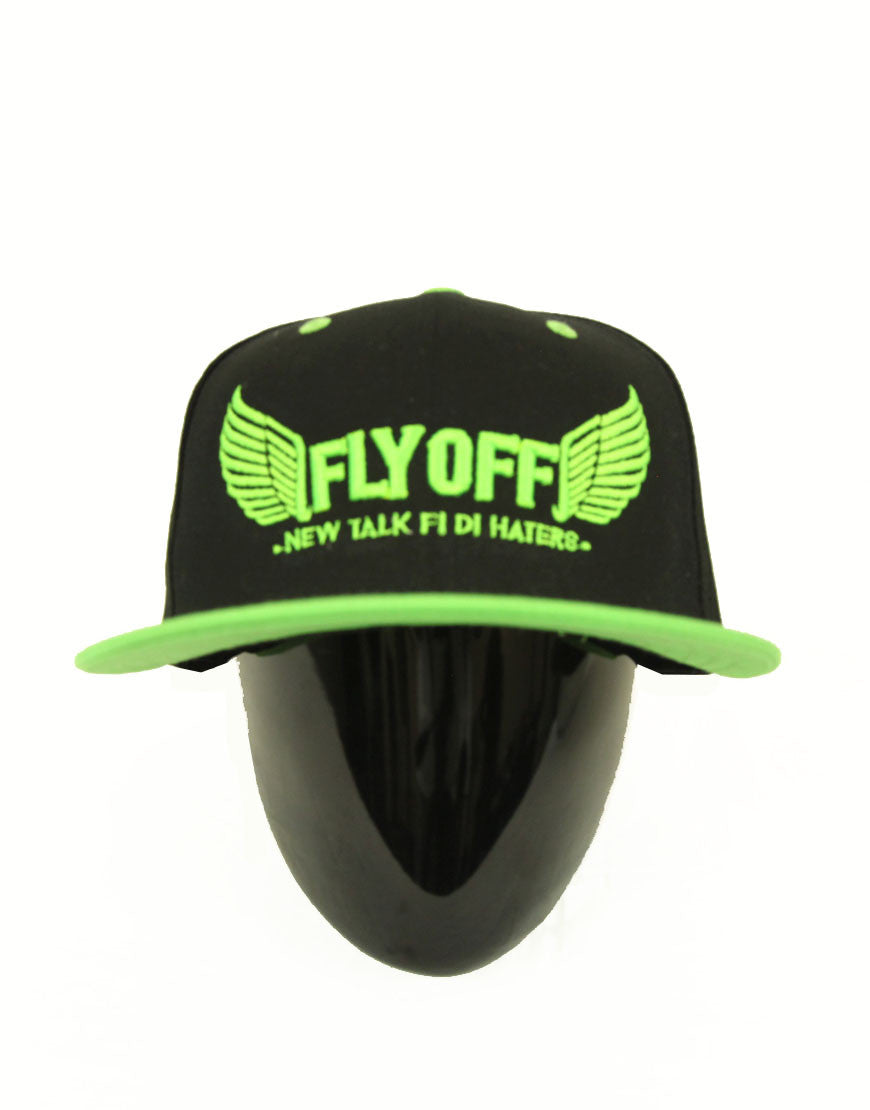 Black & Lime Green FlyOff Cap