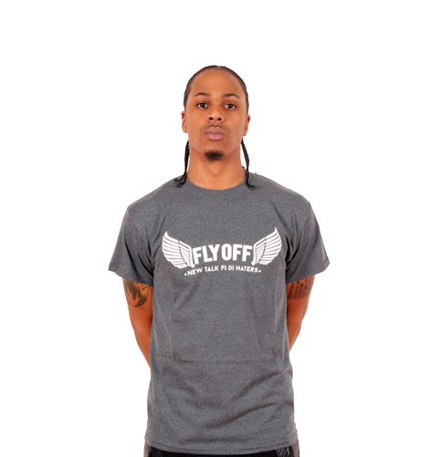 T-shirt FlyOff Gris Anthracite & Blanc