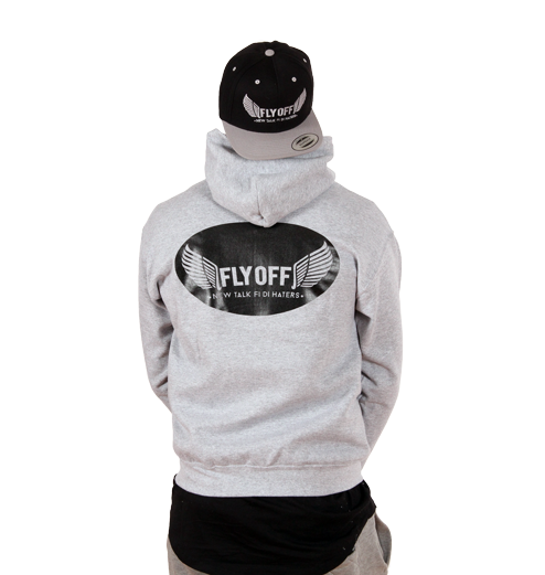 Sweat à Capuche FlyOff Gris et Noir