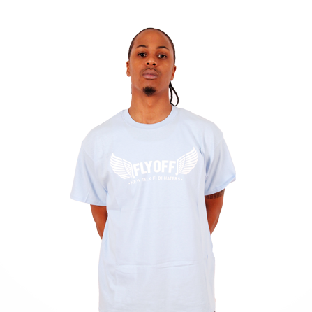 Baby blue & White FlyOff T-Shirt