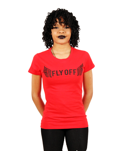 Red & Black Woman FlyOff T-shirt