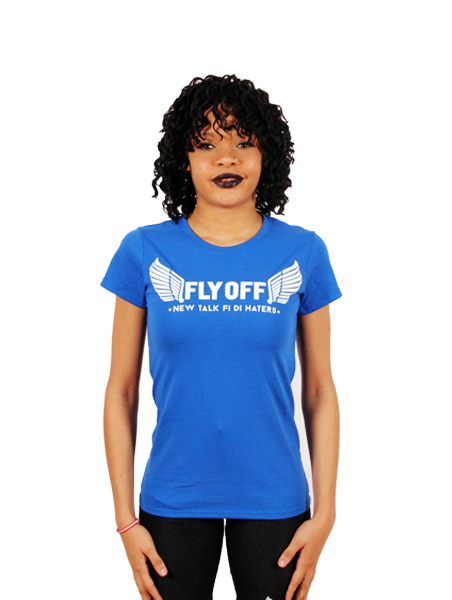 Royal blue & White Woman FlyOff T-Shirt